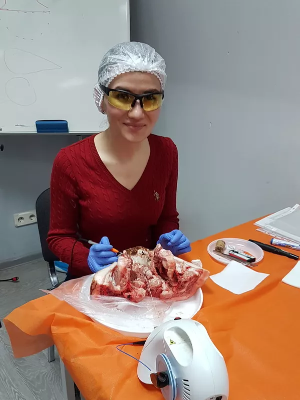 удлинении коронковой части зуба 